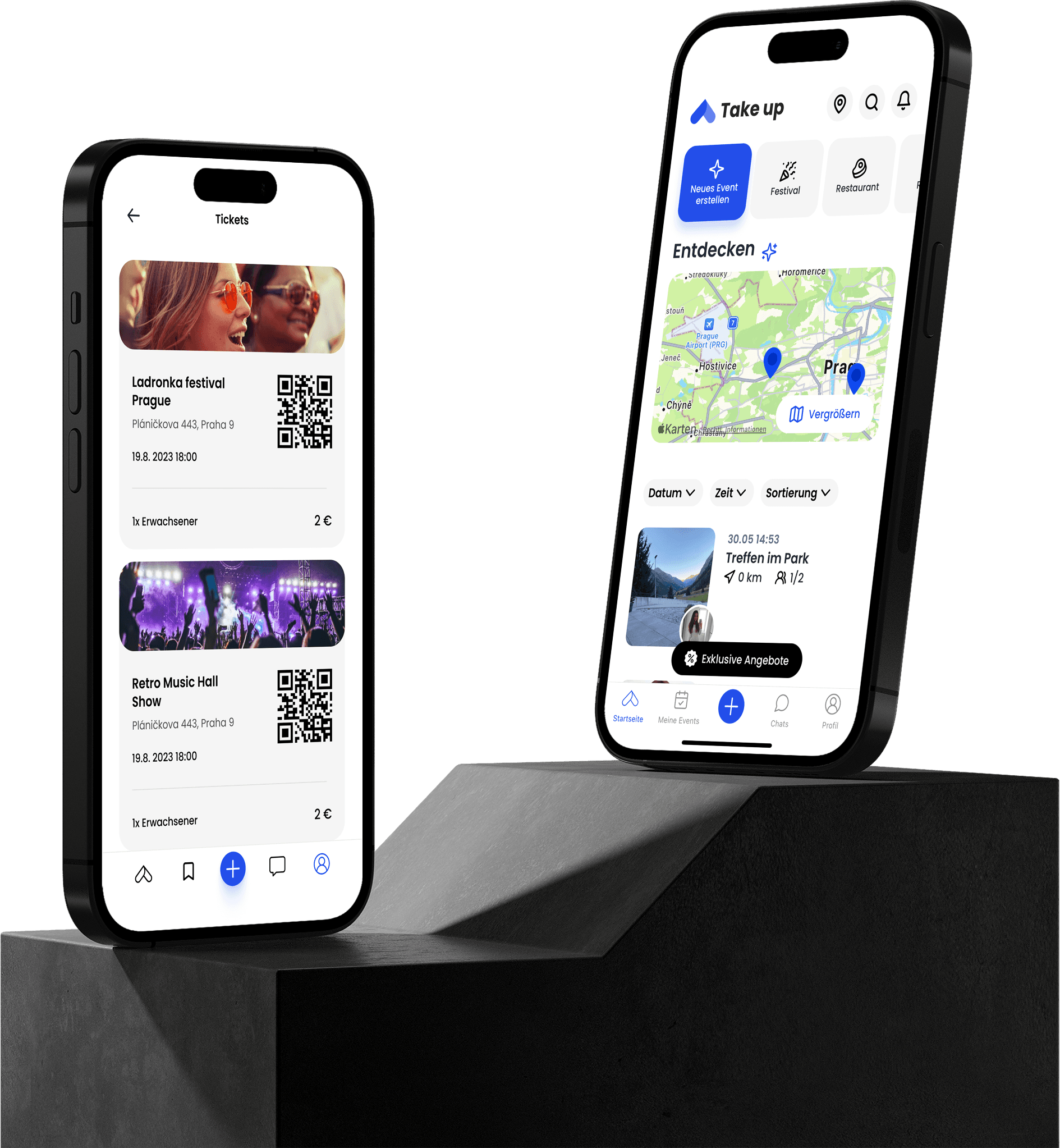 Video showing TakeUp app
